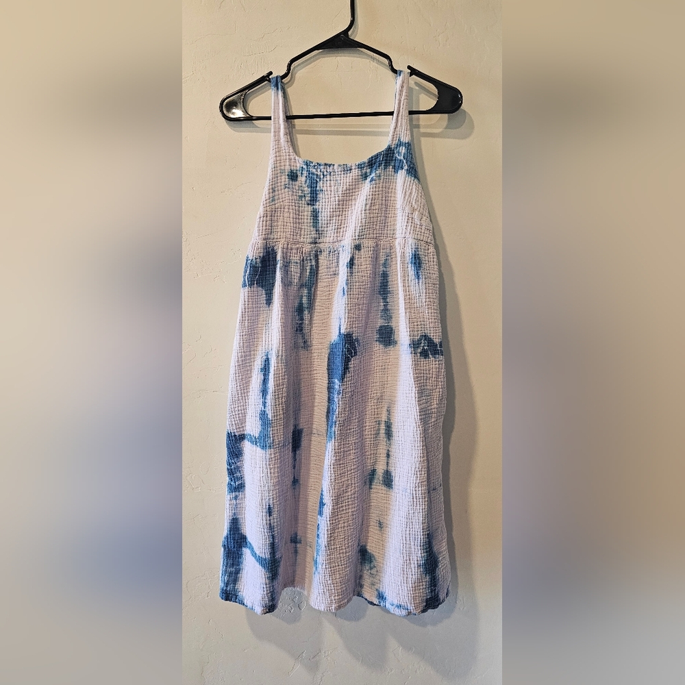 Blue and White Hand-Dye Dress